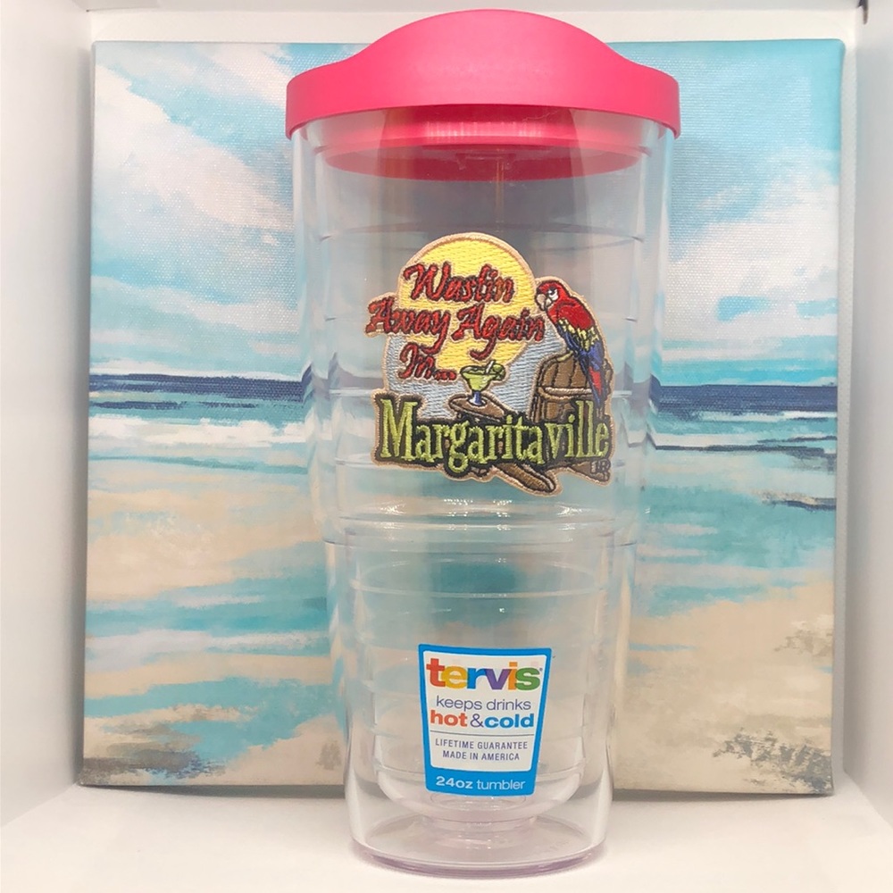 Jimmy Buffett Wastin Away Again in Margaritaville Tervis Tumbler 24oz NWT 🍹